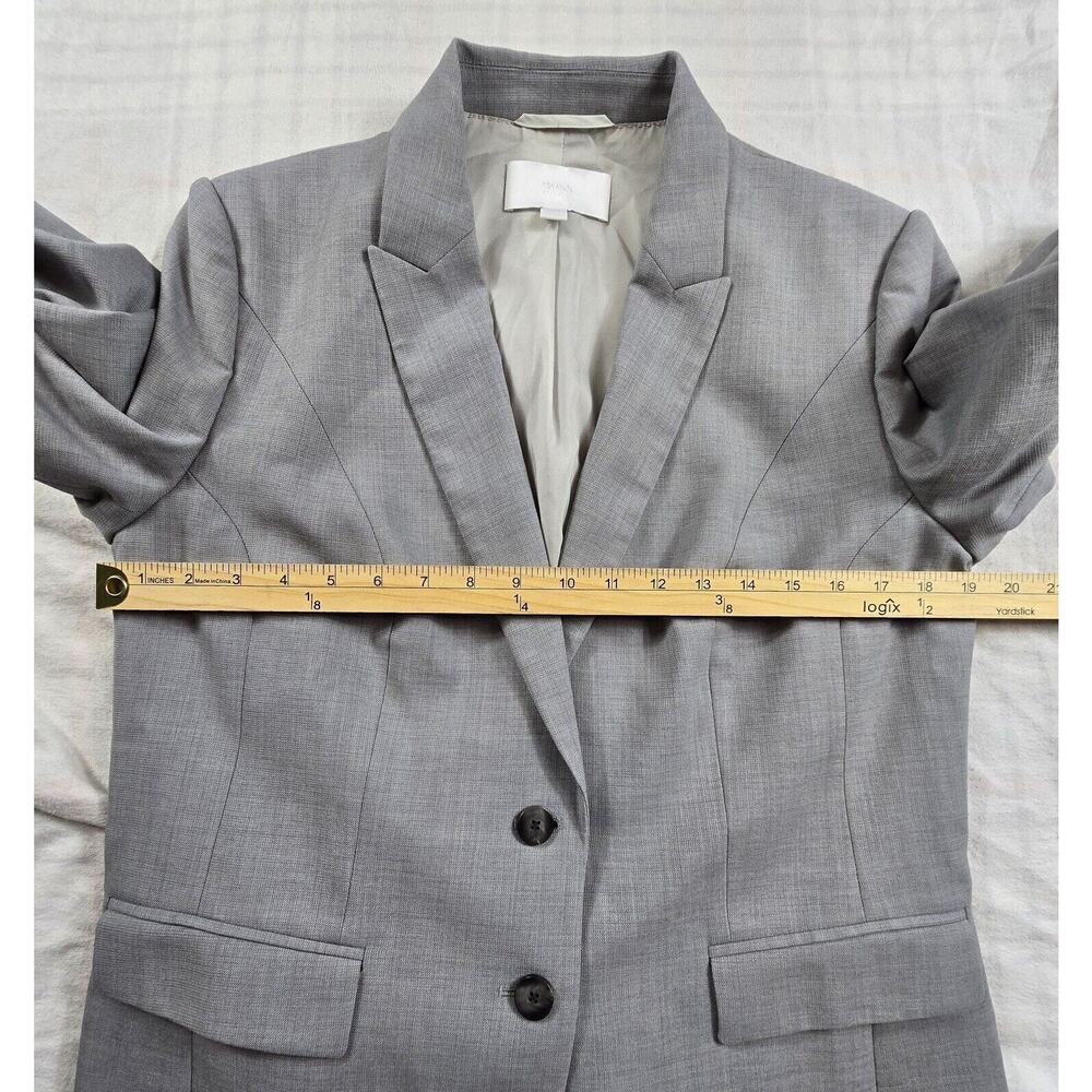 Hugo Boss Womens Jimelana 98% Wool Blazer 2-Button Front Gray Size 12 - Picture 5 of 10